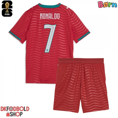 Portugal Cristiano Ronaldo #7 Hjemmebanesæt Børn VM 2026 Kort ærmer (+ korte bukser)